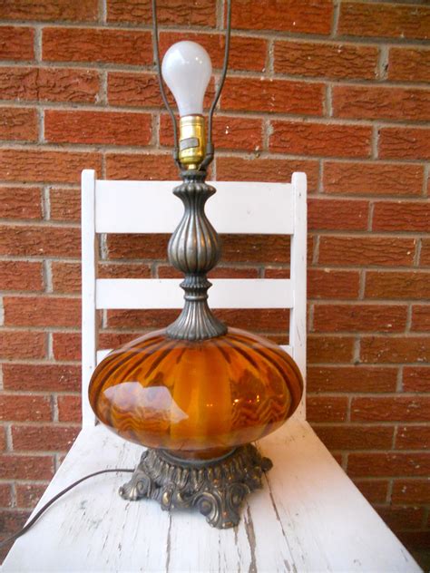 <b>1971</b> <b>L&L</b> <b>WMC</b> GWTW Tall Table <b>Lamp</b> Floral Painted Large Glass Shade Wooden Column Footed Cast Brass Base Chimney 3 Way Retro Lighting VTG (153) $ 229. . 1971 ll wmc lamp